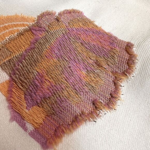 Ralph Lauren Collection Ivory Virgin Wool Embroidered Unita Fortior Floral Scarf - Picture 16 of 16